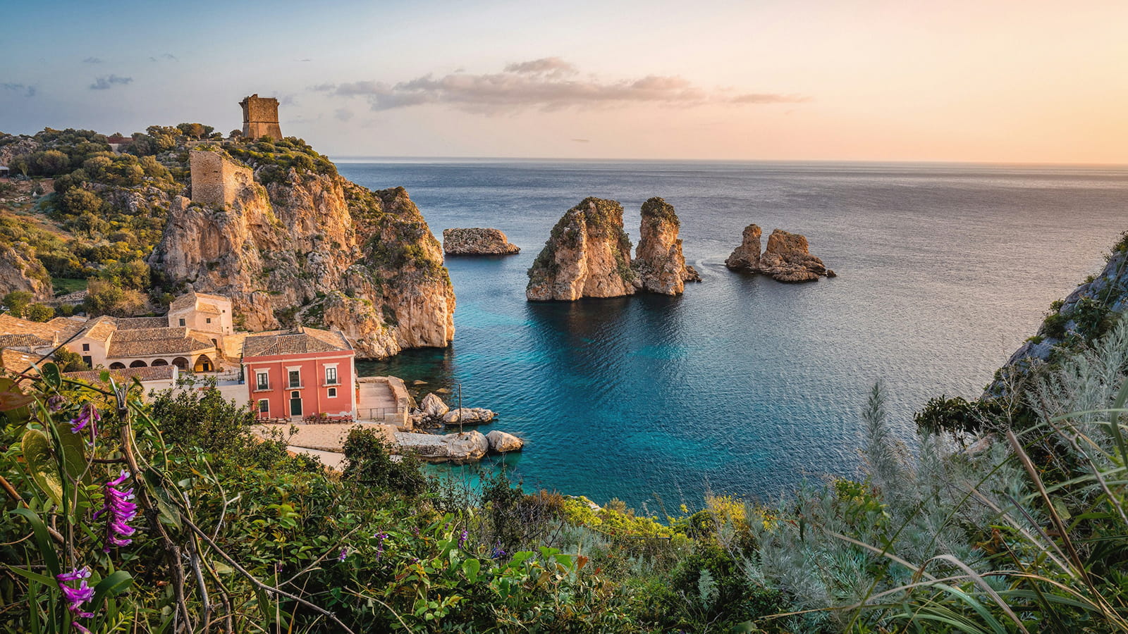 Sunset Views Across Sicily’s Dramatic Coastline